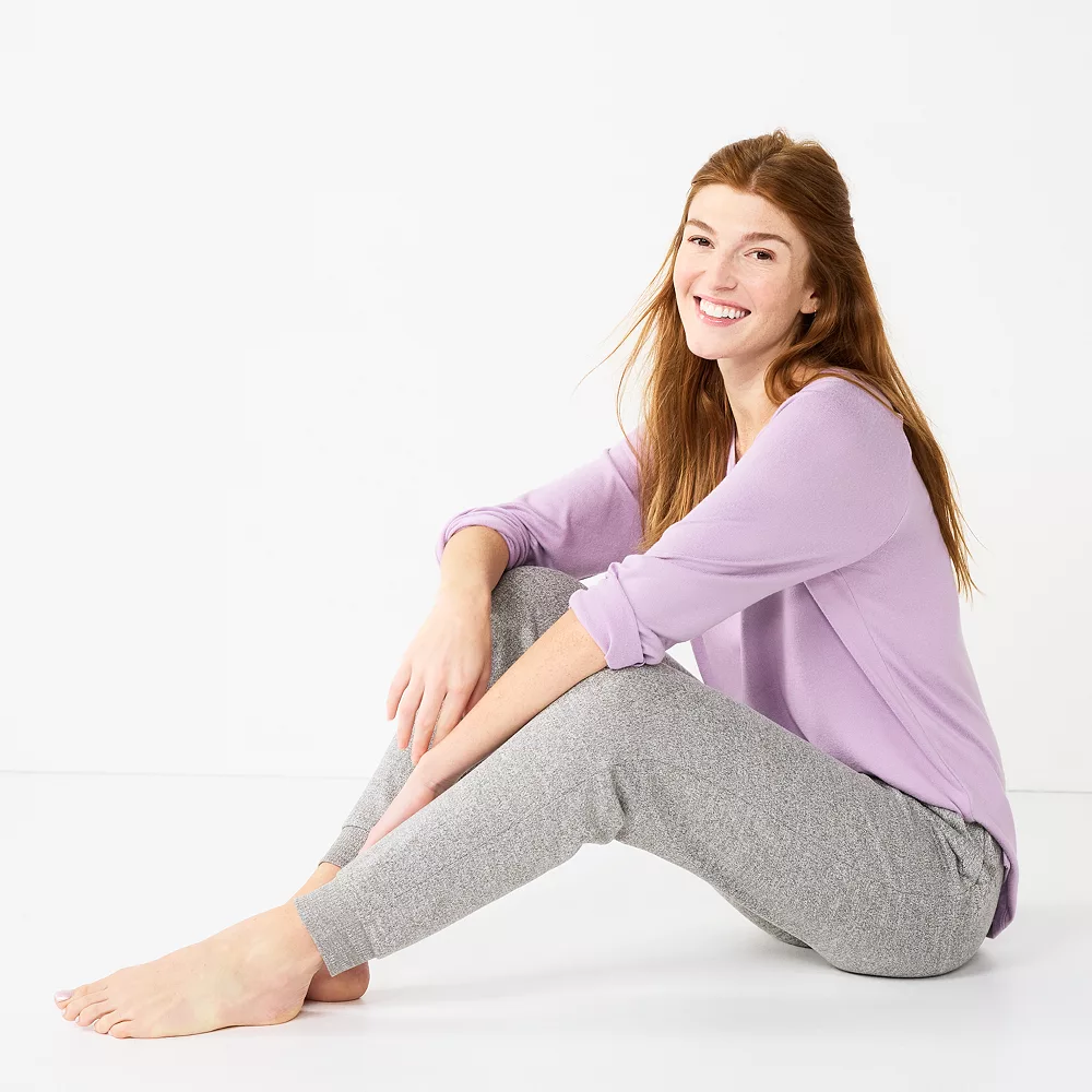 Women's Sonoma Goods For Life® Soft Knit Banded Bottom Pajama Pants 4 Women's Sonoma Goods For Life® Soft Knit Banded Bottom Pajama Pants - Image 4