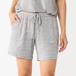 Women's Sonoma Goods For Life® Essential Bermuda Pajama Shorts -Sonoma Goods For Life Shop 5727035 Dark Silver Heather
