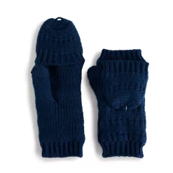 Women's Sonoma Goods For Life® Ladder Stitch Flip Top Mittens -Sonoma Goods For Life Shop 5731174 Navy