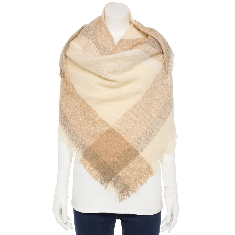 Women's Sonoma Goods For Life® Slub Yarn Boucle Triangle Scarf 2 Women's Sonoma Goods For Life® Slub Yarn Boucle Triangle Scarf - Image 2