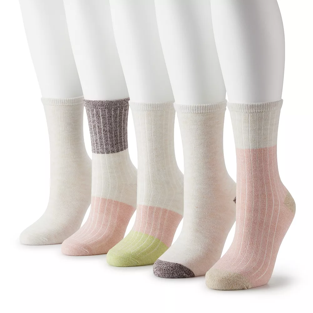 Sonoma Goods For Life® 5 Pack Colorblocks Crew Socks 1 Sonoma Goods For Life® 5 Pack Colorblocks Crew Socks