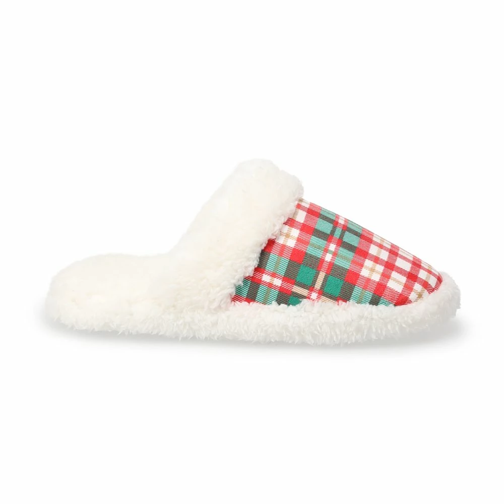 Women's Jammies For Your Families® Plaid Scruff Slippers 2 Women's Jammies For Your Families® Plaid Scruff Slippers - Image 2
