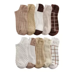 Sonoma Goods For Life® 10 Pack Check Pattern No Show Socks -Sonoma Goods For Life Shop 5744058 Check Pattern