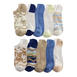 Sonoma Goods For Life® 10 Pack Check Pattern No Show Socks -Sonoma Goods For Life Shop 5744058 Cow Print