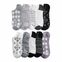 Sonoma Goods For Life® 10 Pack Check Pattern No Show Socks -Sonoma Goods For Life Shop 5744058 Southwest Aztec