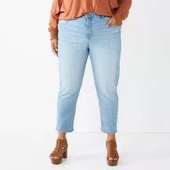 Plus Size Sonoma Goods For Life® Premium High-Waisted Boyfriend Jeans 6 Plus Size Sonoma Goods For Life® Premium High-Waisted Boyfriend Jeans -Sonoma Goods For Life Shop 5780060 Light Wash