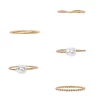 Sonoma Goods For Life® Pearl & Twisted Ring 5 Pack