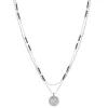 Sonoma Goods For Life® 2 Row Blue Bead With Casted Coin Pendant Necklace