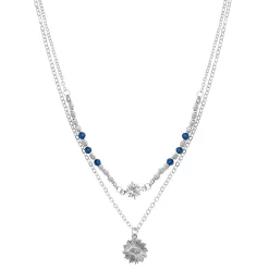 Sonoma Goods For Life® 2 Row Blue Beaded Radial Starburst Pendant Necklace