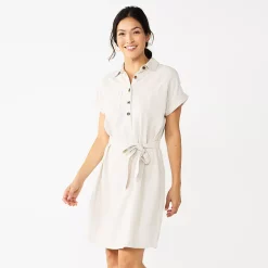 Women's Sonoma Goods For LifeĀ® Henley Shirt Dress