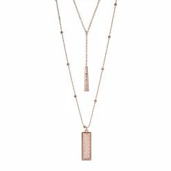 Sonoma Goods For Life® Casted Filigree Nickel Free Rectangle Hi Lo Necklace