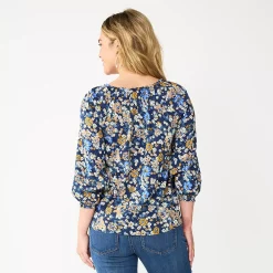 Women's Sonoma Goods For Life® Three-Quarter Sleeve Top -Sonoma Goods For Life Shop 5806184 ALT