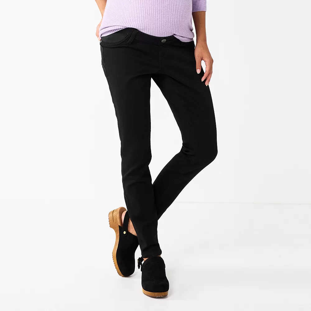 Maternity Sonoma Goods For Life® Side Panel Belly Band Jeggings 2 Maternity Sonoma Goods For Life® Side Panel Belly Band Jeggings - Image 2