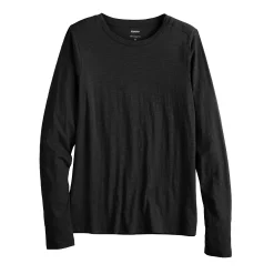 Women's Sonoma Goods For Life® Adaptive & Easy Dressing Everyday Long Sleeve Top -Sonoma Goods For Life Shop 5816132 Black