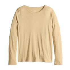 Women's Sonoma Goods For Life® Adaptive & Easy Dressing Everyday Long Sleeve Top -Sonoma Goods For Life Shop 5816132 Light Tan