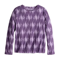 Women's Sonoma Goods For Life® Adaptive & Easy Dressing Everyday Long Sleeve Top -Sonoma Goods For Life Shop 5816132 Purple Geo