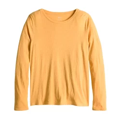 Women's Sonoma Goods For Life® Adaptive & Easy Dressing Everyday Long Sleeve Top -Sonoma Goods For Life Shop 5816132 Texture Gold