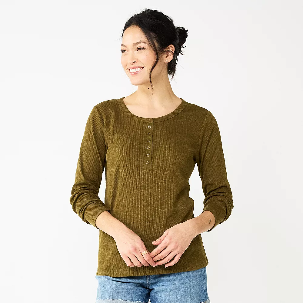 Women's Sonoma Goods For Life® Essential Henley Top 1 Women's Sonoma Goods For Life® Essential Henley Top