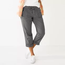 Women's Sonoma Goods For Life® Paperbag Waist Capri Pants -Sonoma Goods For Life Shop 5817195 Dark Gray