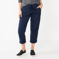 Women's Sonoma Goods For Life® Paperbag Waist Capri Pants -Sonoma Goods For Life Shop 5817195 Navy