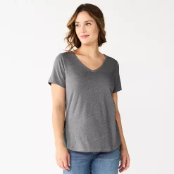 Women's Sonoma Goods For Life® Essential V-Neck Tee -Sonoma Goods For Life Shop 5824995 Dark Gray
