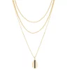 Sonoma Goods For Life® Gold Tone 3 Row Multi Chain Semi Bar Teardrop Pendant Necklace