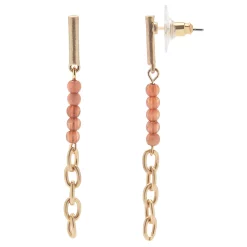 Sonoma Goods For Life® Gold Tone Beaded Chain Drop Earrings