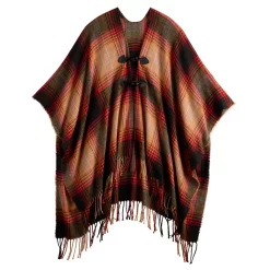 Women's Sonoma Goods For Life® Fireplace Plaid Topper with Toggles -Sonoma Goods For Life Shop 5831811 ALT2