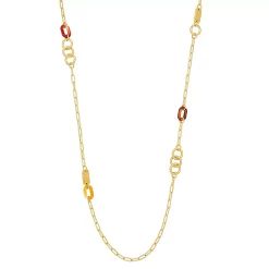 Sonoma Goods For Life® Gold Tone Warm Multi Resin Link Station Necklace