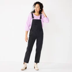 Women's Sonoma Goods For Life® Cropped Jean Overalls 8 Women's Sonoma Goods For Life® Cropped Jean Overalls -Sonoma Goods For Life Shop 5841608 Black Wash