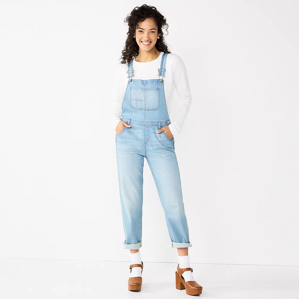 Women's Sonoma Goods For Life® Cropped Jean Overalls 1 Women's Sonoma Goods For Life® Cropped Jean Overalls
