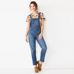 Women's Sonoma Goods For Life® Cropped Jean Overalls 9 Women's Sonoma Goods For Life® Cropped Jean Overalls -Sonoma Goods For Life Shop 5841608 Medium Wash