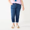 Plus Size Sonoma Goods For Life® Rolled Hem Crop Jeans