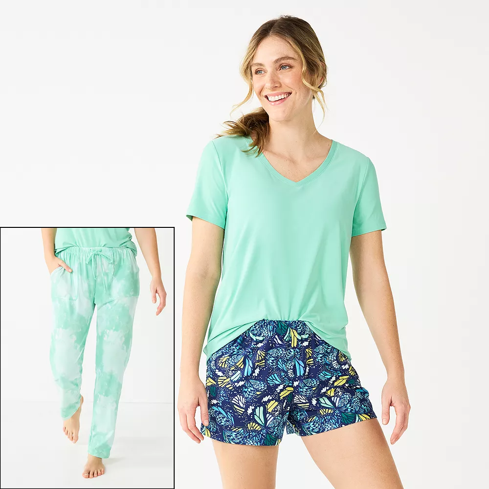 Women's Sonoma Goods For Life® 3-piece Pajama Top, Pajama Shorts & Pajama Pants Sleep Set 7 Women's Sonoma Goods For Life® 3-piece Pajama Top, Pajama Shorts & Pajama Pants Sleep Set - Image 7