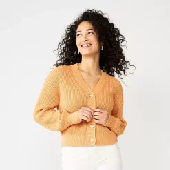 Women's Sonoma Goods For Life® Button-Front Cardigan -Sonoma Goods For Life Shop 5904013 Peach