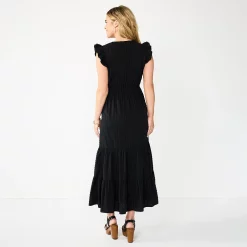 Women's Sonoma Goods For Life® Ruffle Sleeve Smocked Maxi Dress 11 Women's Sonoma Goods For Life® Ruffle Sleeve Smocked Maxi Dress -Sonoma Goods For Life Shop 5921689 ALT