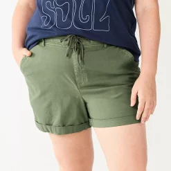 Plus Size Sonoma Goods For Life® Utility Shorts -Sonoma Goods For Life Shop 5926948 Olive