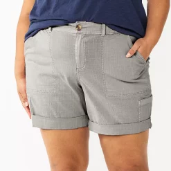 Plus Size Sonoma Goods For LifeĀ® Comfort Waist Utility Bermuda Shorts