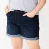 Plus Size Sonoma Goods For Life® Premium Raw Cuff Denim Shorts