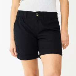 Petite Sonoma Goods For Life® Utility Bermuda Shorts -Sonoma Goods For Life Shop 5927882 Black