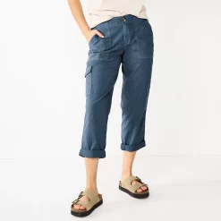 Women's Sonoma Goods For Life® Cargo Utility Capri Pants -Sonoma Goods For Life Shop 5928818 Blue