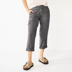 Women's Sonoma Goods For Life® Cargo Utility Capri Pants -Sonoma Goods For Life Shop 5928818 Dark Gray