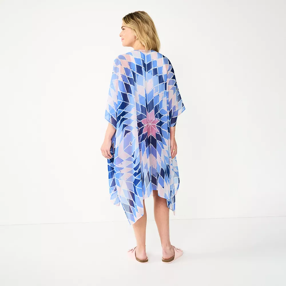 Women's Sonoma Goods For Life® Patchwork Long Ruana 2 Women's Sonoma Goods For Life® Patchwork Long Ruana - Image 2