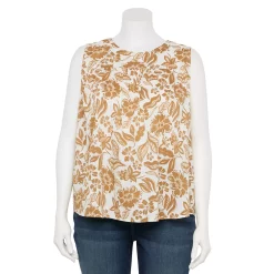 Plus Size Sonoma Goods For Life® Yoke Front Tank -Sonoma Goods For Life Shop 5953566 Neutral Floral