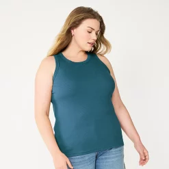 Plus Size Sonoma Goods For Life® High Neck Layering Tank -Sonoma Goods For Life Shop 5955408 Anchor Blue