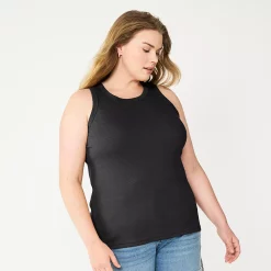 Plus Size Sonoma Goods For Life® High Neck Layering Tank -Sonoma Goods For Life Shop 5955408 Black