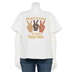 Plus Size Sonoma Goods For Life® Relaxed Graphic Tee -Sonoma Goods For Life Shop 5988101 Ivory Peace