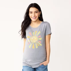 Maternity Sonoma Goods For Life® Fitted Crewneck Graphic Tee 13 Maternity Sonoma Goods For Life® Fitted Crewneck Graphic Tee -Sonoma Goods For Life Shop 6120299 Grey Hello Baby