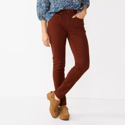 Women's Sonoma Goods For Life® Curvy High-Waisted Skinny Jeans -Sonoma Goods For Life Shop 6120421 Velvet Wine