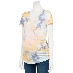 Maternity Sonoma Goods For Life® Essential V-Neck Tee -Sonoma Goods For Life Shop 6120474 Neutral Tie Dye